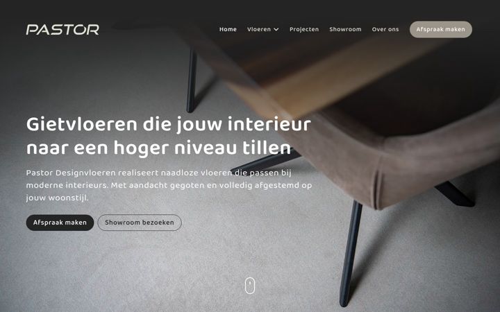 Ekraanipilt saidist pastordesignvloeren.nl