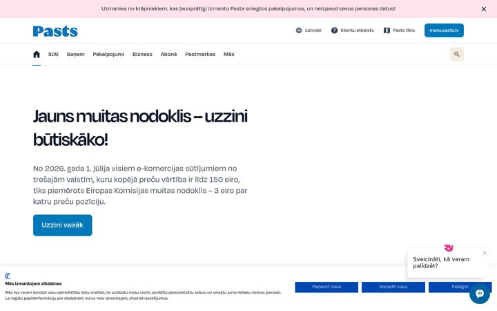 Kuvakaappaus sivustosta pasts.lv