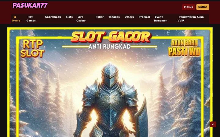 Captura de pantalla de pasukan77slot.net