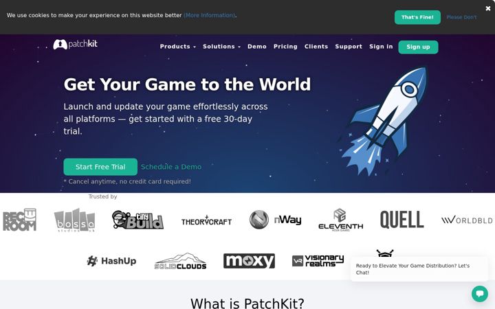 Screenshot of patchkit.net