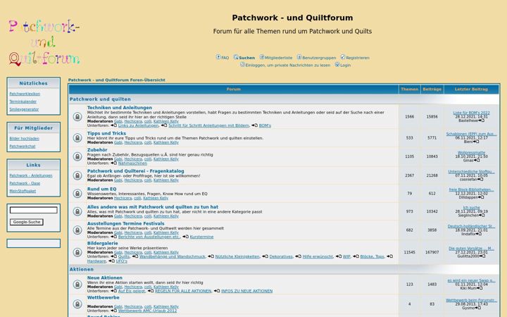 Screenshot of patchwork-quilt-forum.de