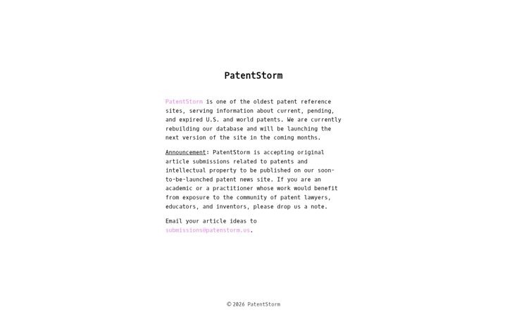 Screenshot of patentstorm.us