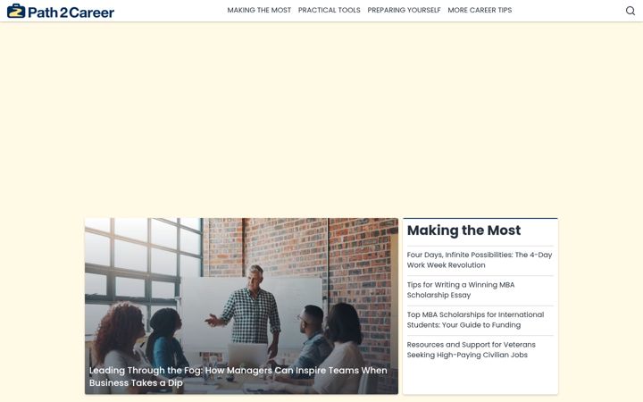 Screenshot of path-2-career.com