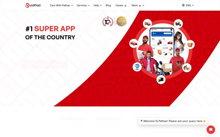 Kuvakaappaus sivustosta pathao.com