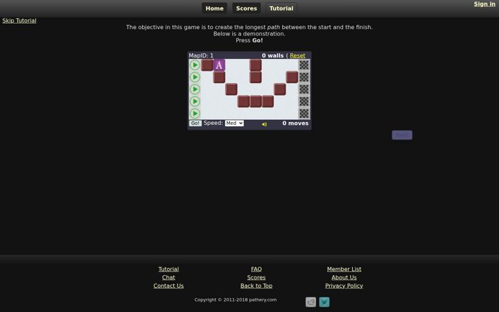 Screenshot of pathery.com
