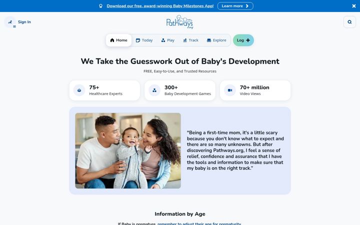 Screenshot of pathways.org
