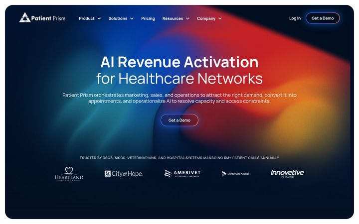 Screenshot of patientprism.com