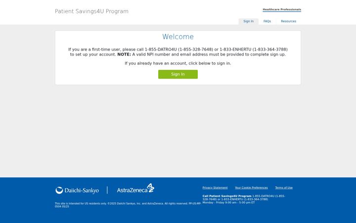 Zrzut ekranu patientsavings4u.com