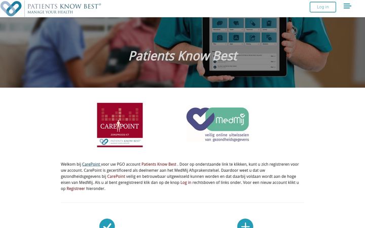 Screenshot of patientsknowbest.nl