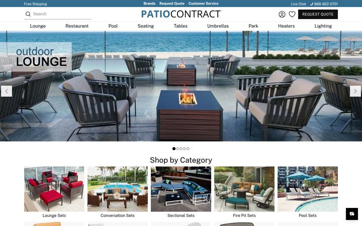 Screenshot of patiocontract.com