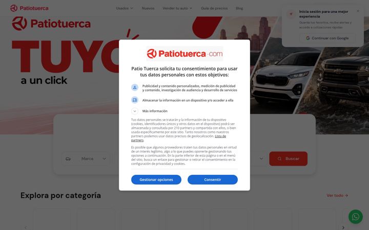 Snimka zaslona za patiotuerca.com