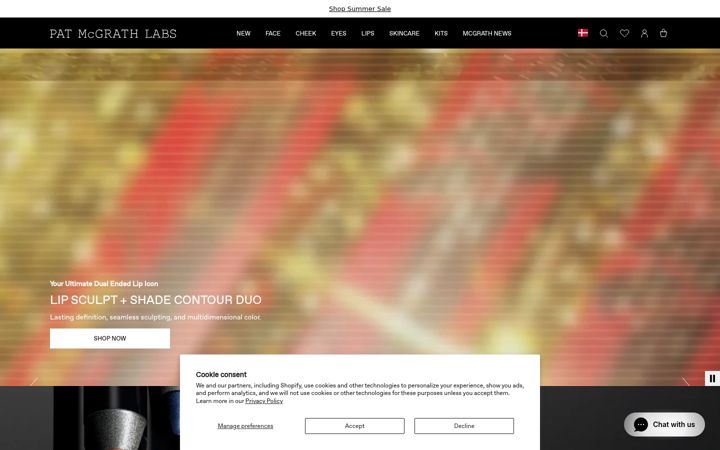 Screenshot of patmcgrath.com