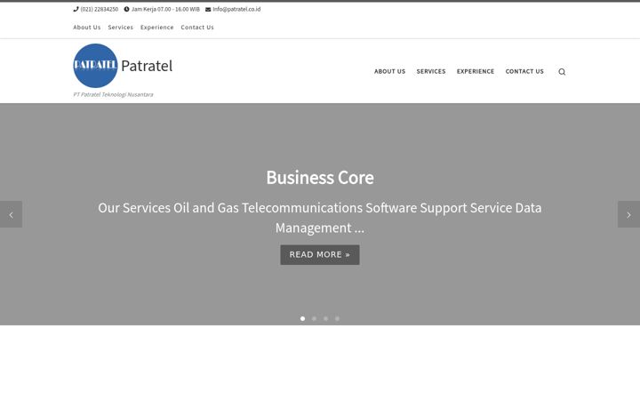 Screenshot di patratel.co.id