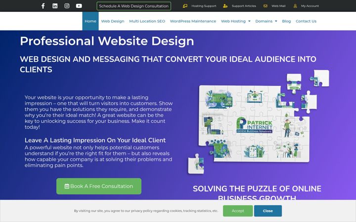 Screenshot of patrickinternet.com