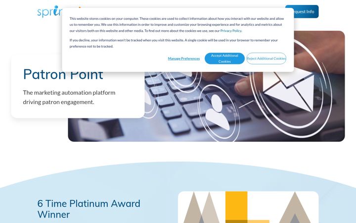 Screenshot of patronpoint.com