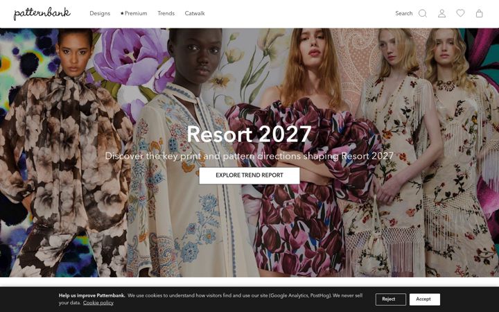 Screenshot of patternbank.com