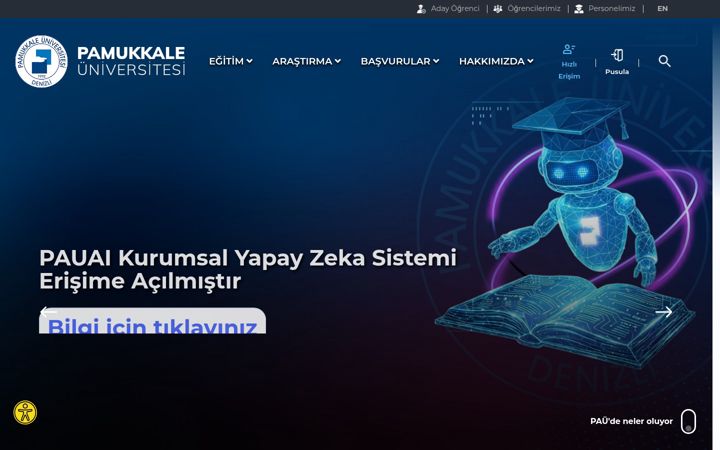 Screenshot of pau.edu.tr