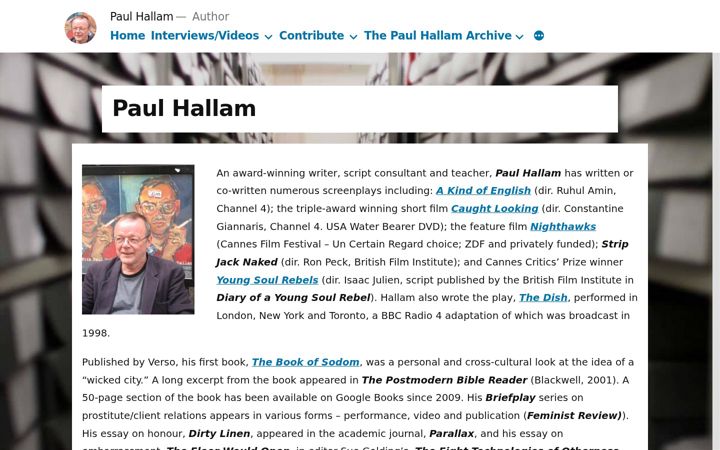 Zrzut ekranu paul-hallam.eu