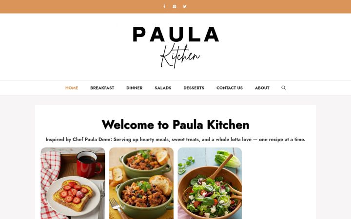 Ekrānuzņēmums no paulakitchen.com