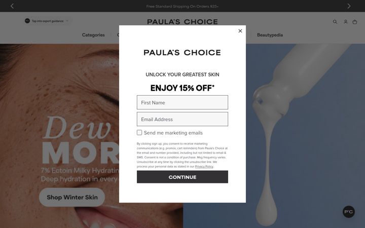 Screenshot of paulaschoice.com.au
