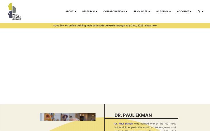 Screenshot of paulekman.com