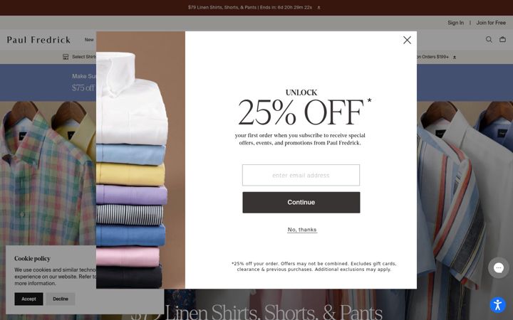 Screenshot of paulfredrick.com