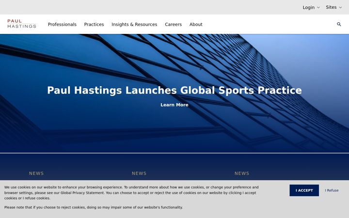 Screenshot of paulhastings.com