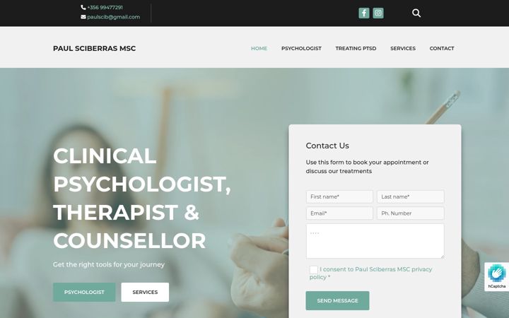 Screenshot of paulsciberras.com