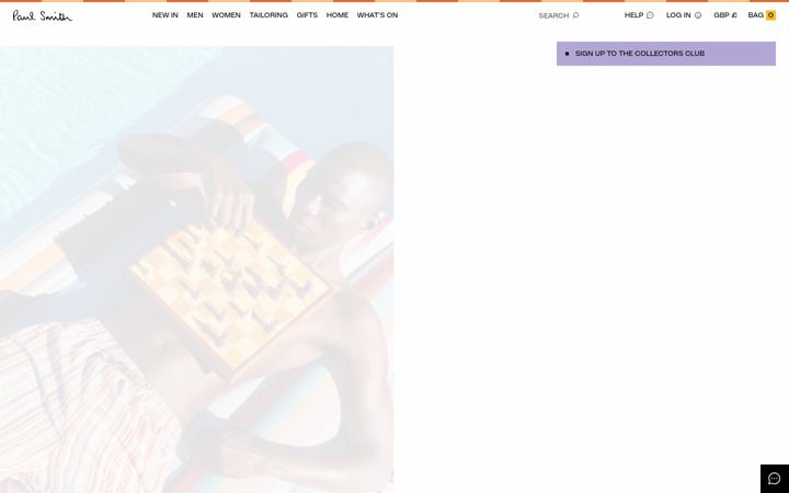 Screenshot of paulsmith.co.uk
