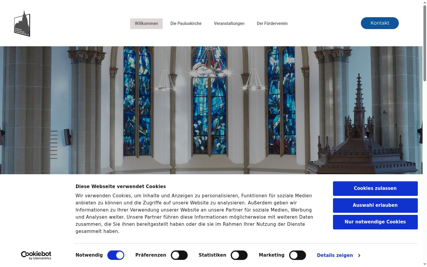 Screenshot tal-banner tal-kunsens muri qabel kwalunkwe interazzjoni