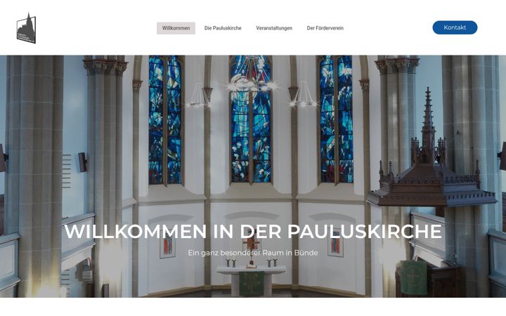 Screenshot of pauluskirche-buende.de