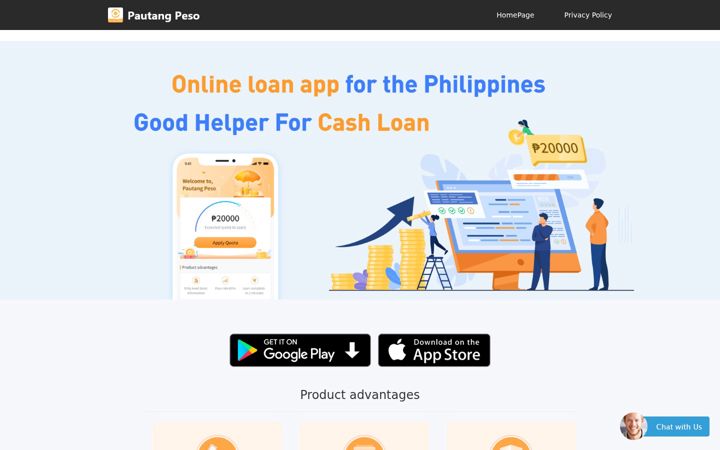 Screenshot of pautangpeso.com