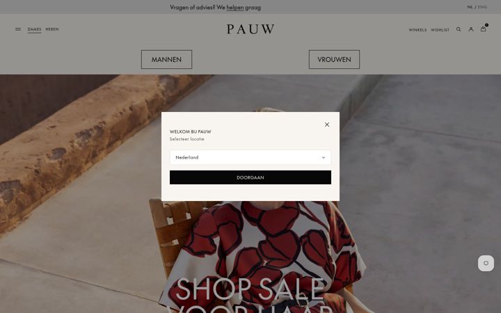 Screenshot of pauw.com