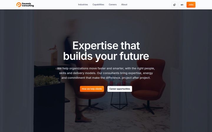 Snimka zaslona za pauwelsconsulting.com