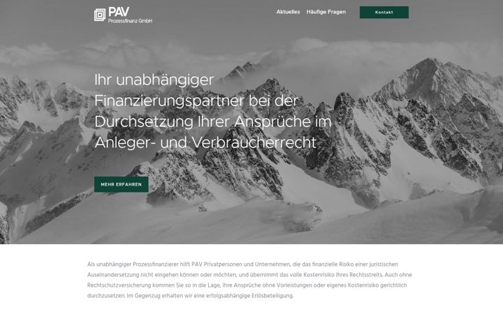 Screenshot van pav-prozessfinanz.de
