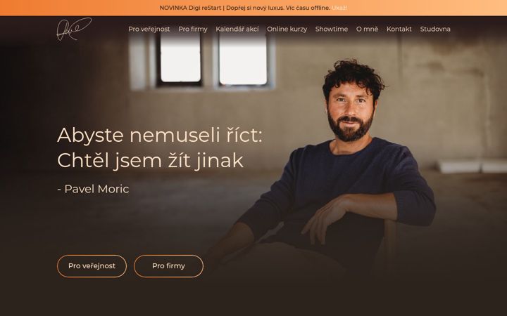 Ekraanipilt saidist pavelmoric.com
