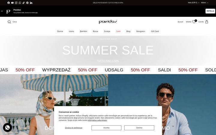 Screenshot of pavidas.com