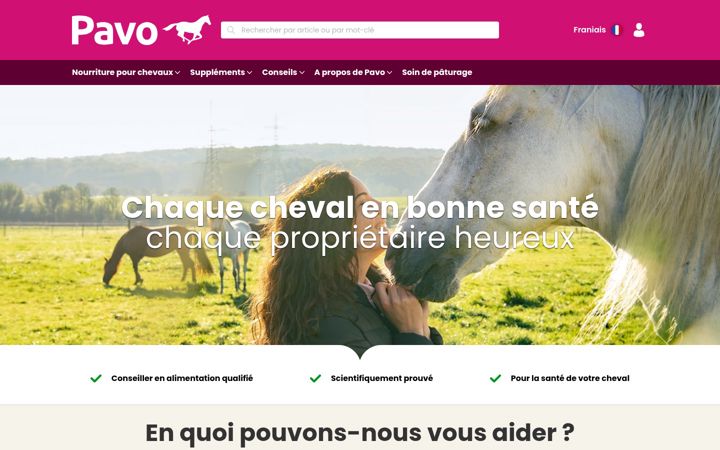 Zrzut ekranu pavo.fr