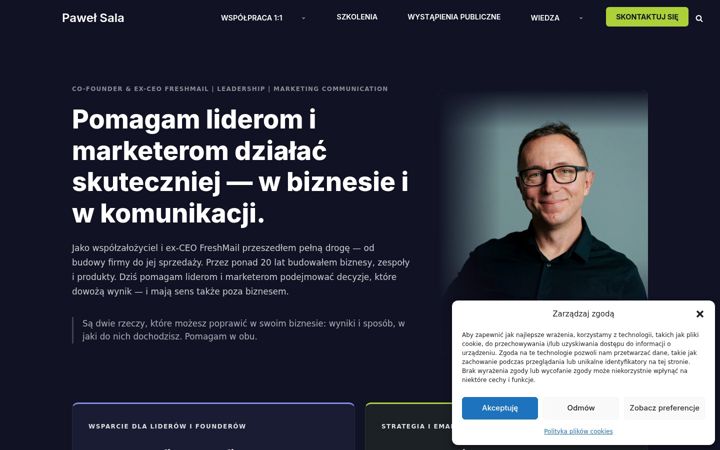 Screenshot di pawelsala.pl