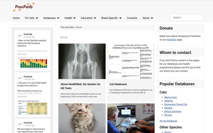 Screenshot of pawpeds.com