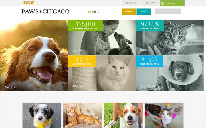 Screenshot of pawschicago.org