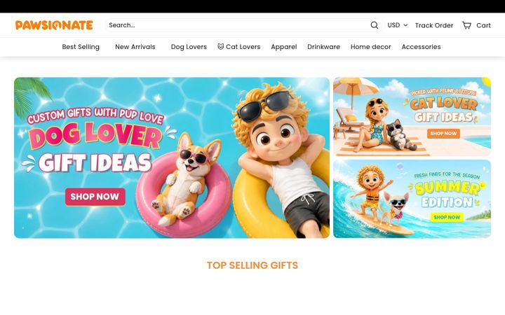 Kuvakaappaus sivustosta pawsionate.com