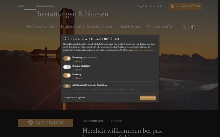 Screenshot of pax.bz.it