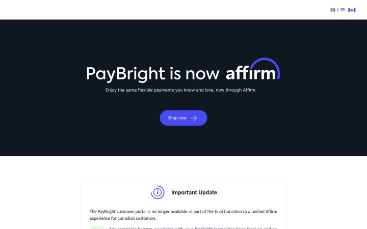 Screenshot of paybright.com