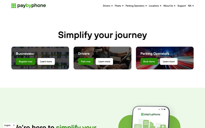Screenshot of paybyphone.com