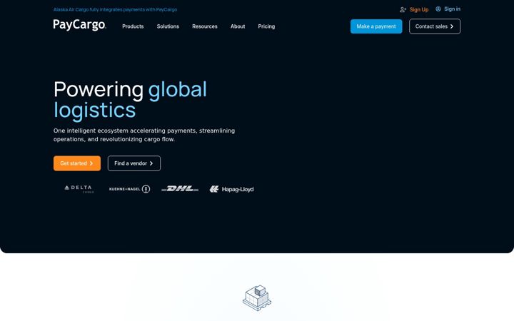 Екранна снимка на paycargo.com