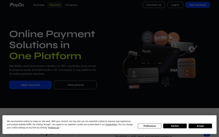Screenshot of paydo.com