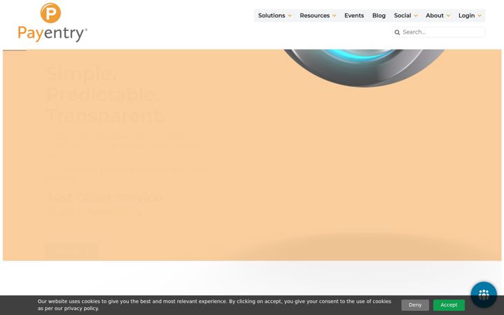 Screenshot of payentry.com
