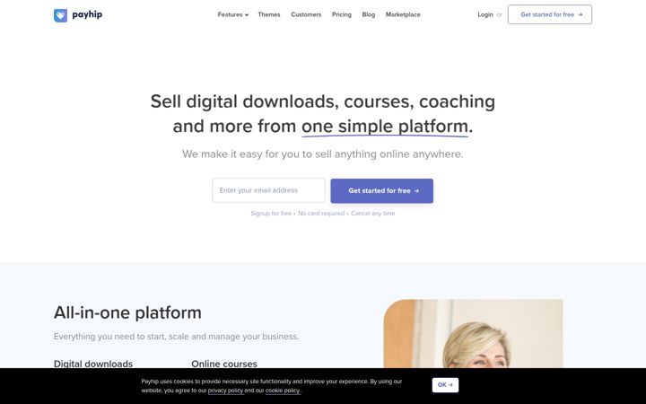 Screenshot di payhip.com