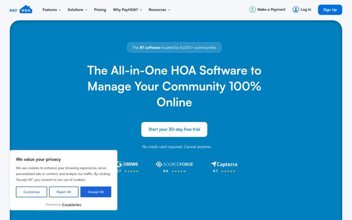 Screenshot of payhoa.com